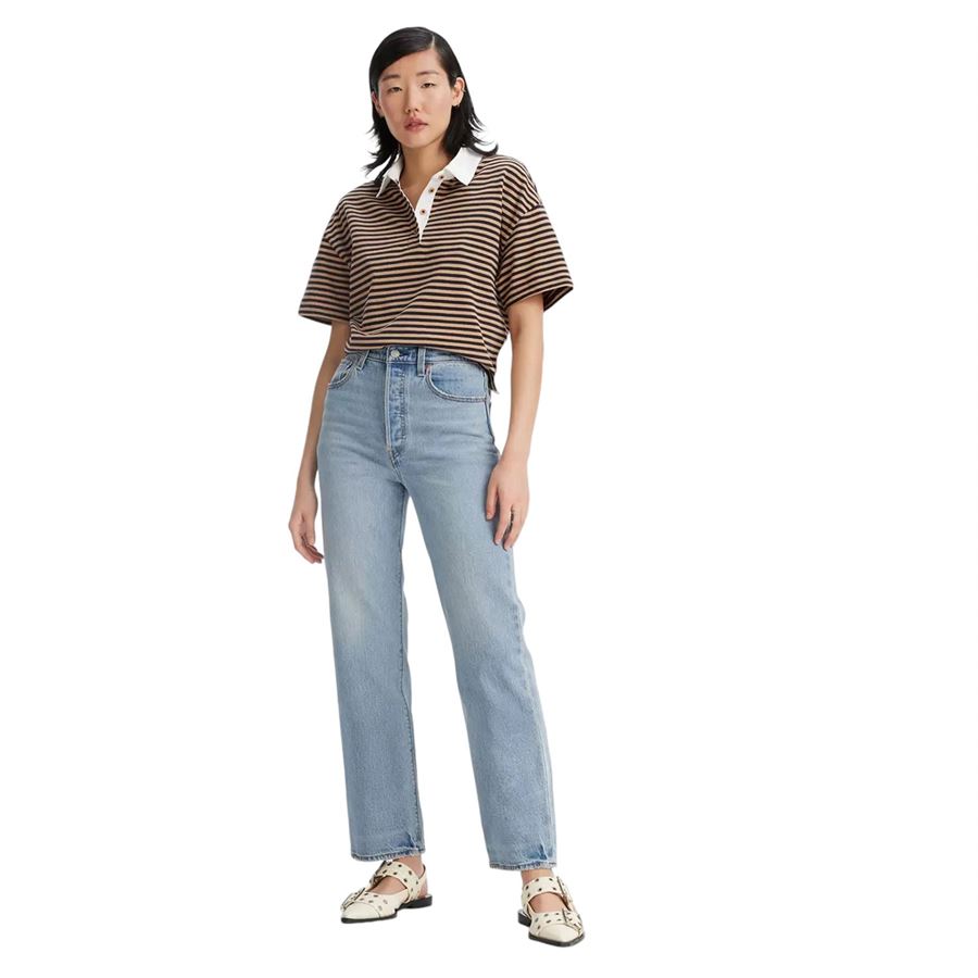 Jeans Ribcage Straight Alla Caviglia Levis | 72693/0219DENIM